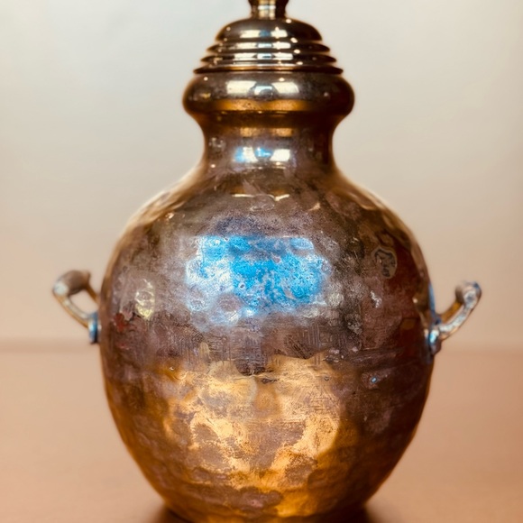 Vintage Brass Ginger Jar Vase 8” India Lid - Picture 2 of 6